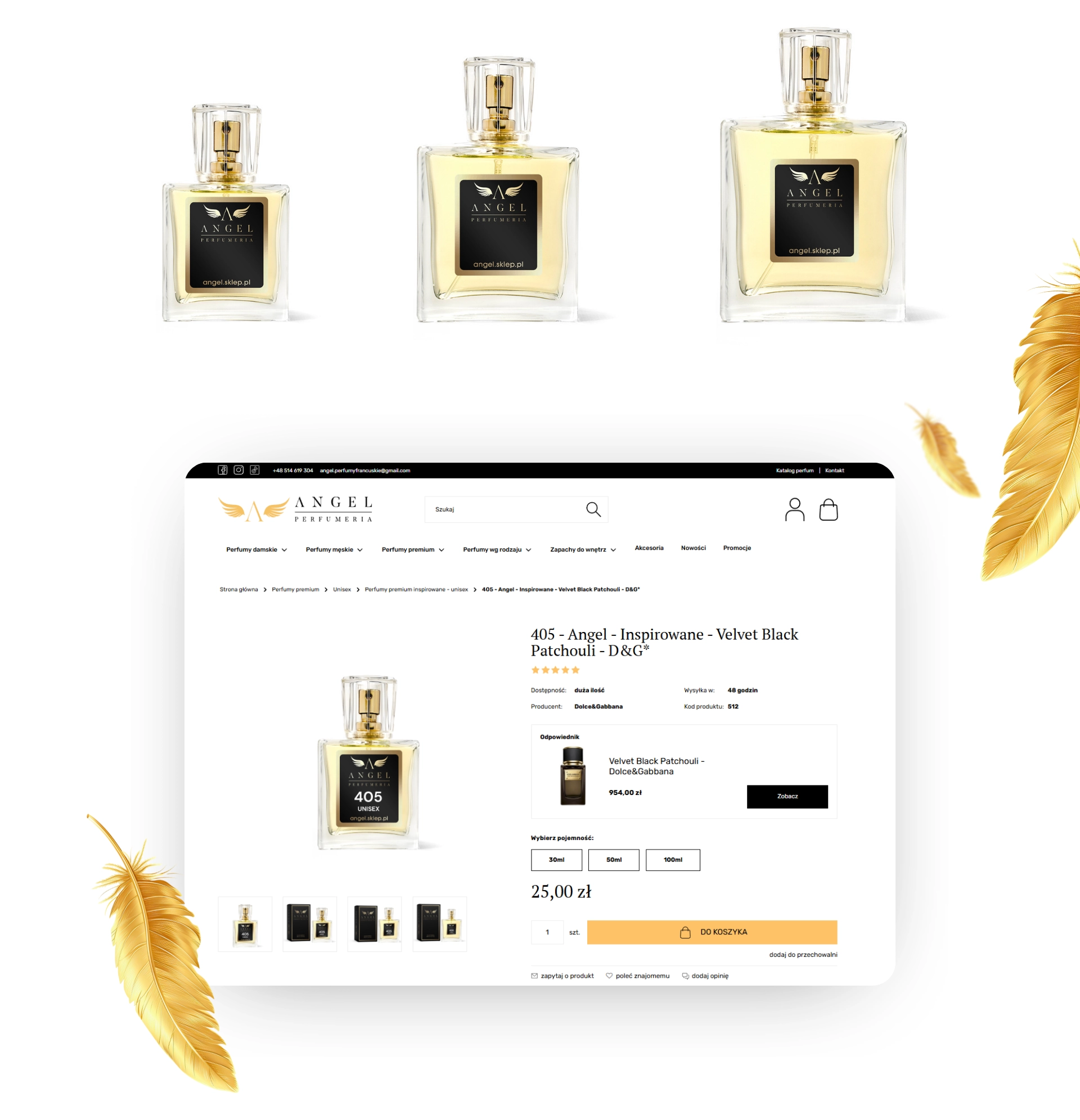 Sklep internetowy Shoper z perfumami inspirowanymi znanymi markami – projekt i wdrożenie