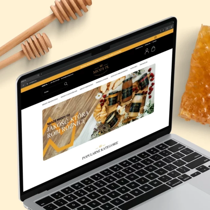 Indywidualny projekt graficzny sklepu Shoper dla producenta miodów